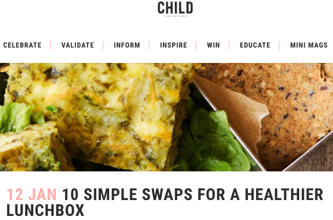 10 SIMPLE SWAPS FOR A HEALTHIER LUNCHBOX