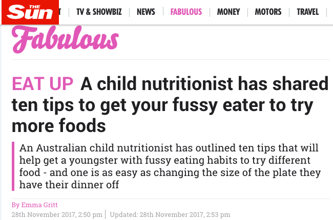 A child nutritionist has shared ten tips to get your fussy eater to try more foods